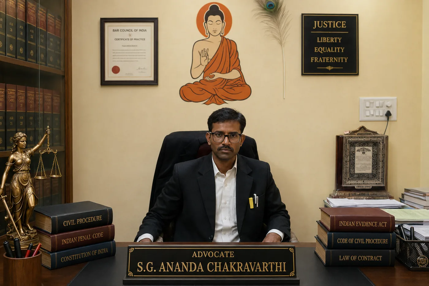 Advocate S.G. Ananda Chakravarthi — Founder, BAR-AT-LAW SOLUTIONS Advocate S.G. Ananda Chakravarthi — Founder, BAR-AT-LAW SOLUTIONS, Anekal, Bangalore